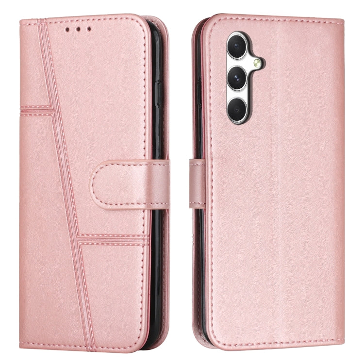 Custodia per telefono in pelle con fibbia in vitello con cuciture, For Samsung Galaxy A56 5G, For Samsung Galaxy A36 5G, For Samsung Galaxy A16 5G, For Samsung Galaxy A06 4G