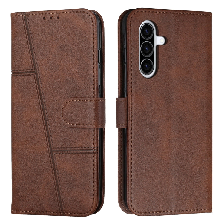 Custodia per telefono in pelle con fibbia in vitello con cuciture, For Samsung Galaxy A56 5G, For Samsung Galaxy A36 5G, For Samsung Galaxy A16 5G, For Samsung Galaxy A06 4G