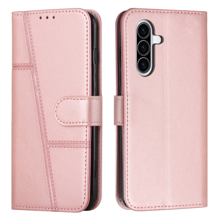 Custodia per telefono in pelle con fibbia in vitello con cuciture, For Samsung Galaxy A56 5G, For Samsung Galaxy A36 5G, For Samsung Galaxy A16 5G, For Samsung Galaxy A06 4G