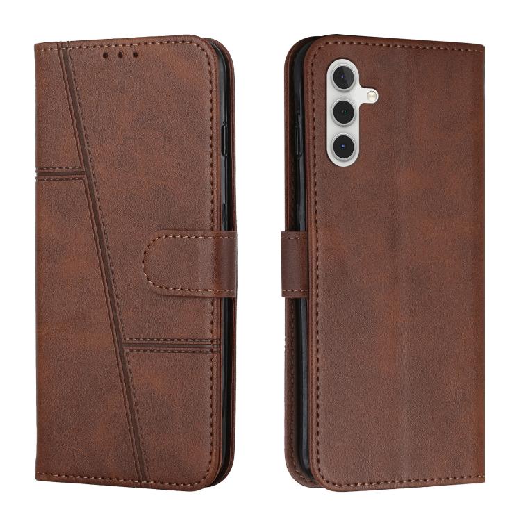Custodia per telefono in pelle con fibbia in vitello con cuciture, For Samsung Galaxy A57 5G, For Galaxy A27 5G, For Samsung Galaxy A07 4G, For Samsung Galaxy A17 / A26 5G