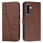 Custodia per telefono in pelle con fibbia in vitello con cuciture, For Samsung Galaxy A57 5G, For Galaxy A27 5G, For Samsung Galaxy A07 4G, For Samsung Galaxy A17 / A26 5G