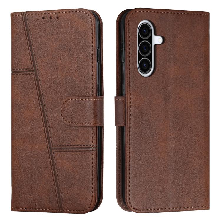 Custodia per telefono in pelle con fibbia in vitello con cuciture, For Samsung Galaxy A57 5G, For Galaxy A27 5G, For Samsung Galaxy A07 4G, For Samsung Galaxy A17 / A26 5G