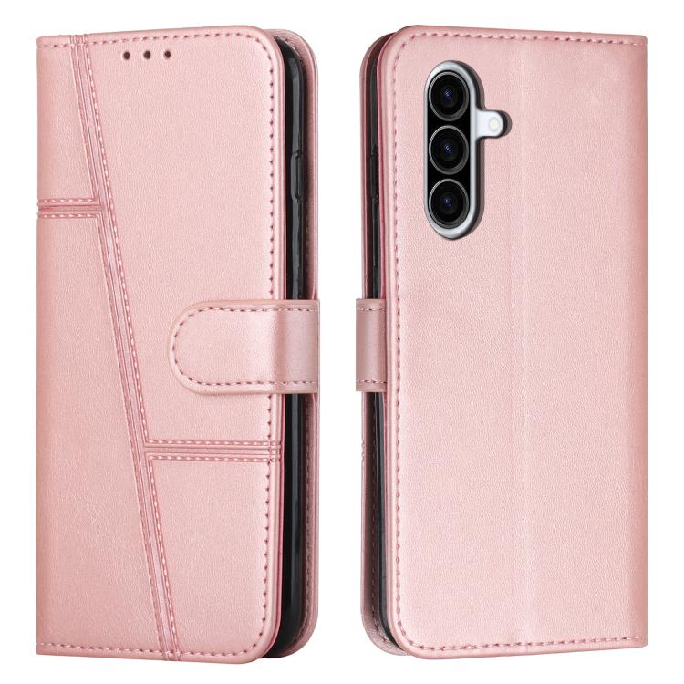 Custodia per telefono in pelle con fibbia in vitello con cuciture, For Samsung Galaxy A57 5G, For Galaxy A27 5G, For Samsung Galaxy A07 4G, For Samsung Galaxy A17 / A26 5G