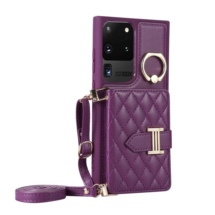 Custodia per telefono con porta carte orizzontale con porta carte con doppio cordino, For Samsung Galaxy S20 Ultra, For Samsung Galaxy S20+