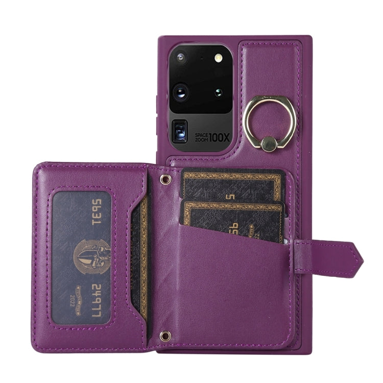 Custodia per telefono con porta carte orizzontale con porta carte con doppio cordino, For Samsung Galaxy S20 Ultra, For Samsung Galaxy S20+
