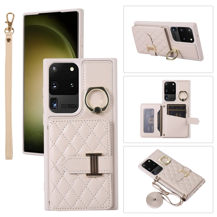 Custodia per telefono con porta carte orizzontale con porta carte con doppio cordino, For Samsung Galaxy S20 Ultra, For Samsung Galaxy S20+