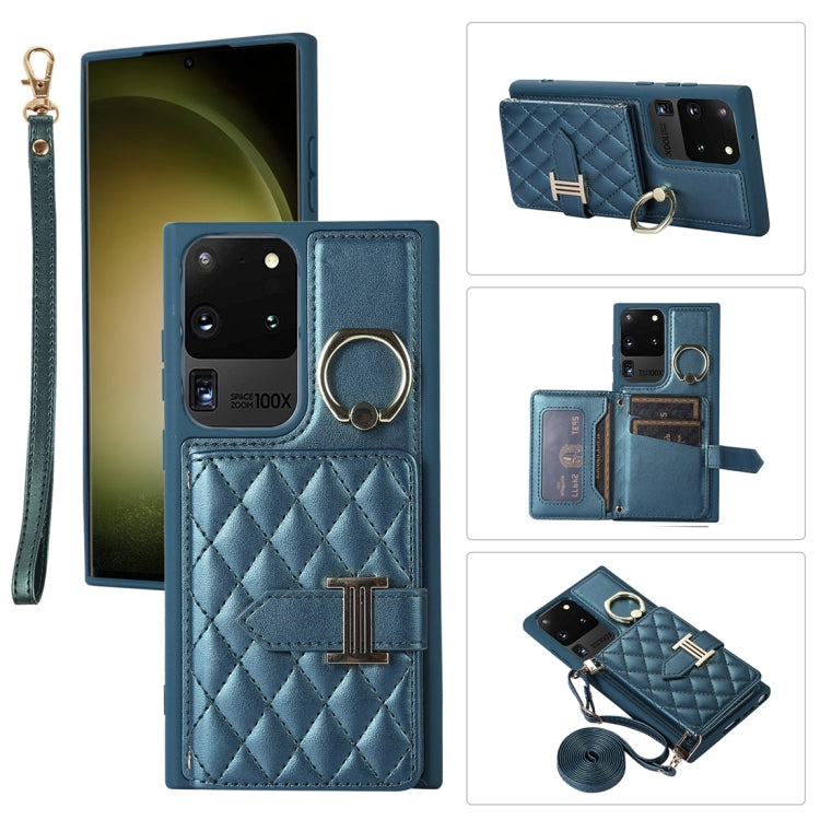 Custodia per telefono con porta carte orizzontale con porta carte con doppio cordino, For Samsung Galaxy S20 Ultra, For Samsung Galaxy S20+