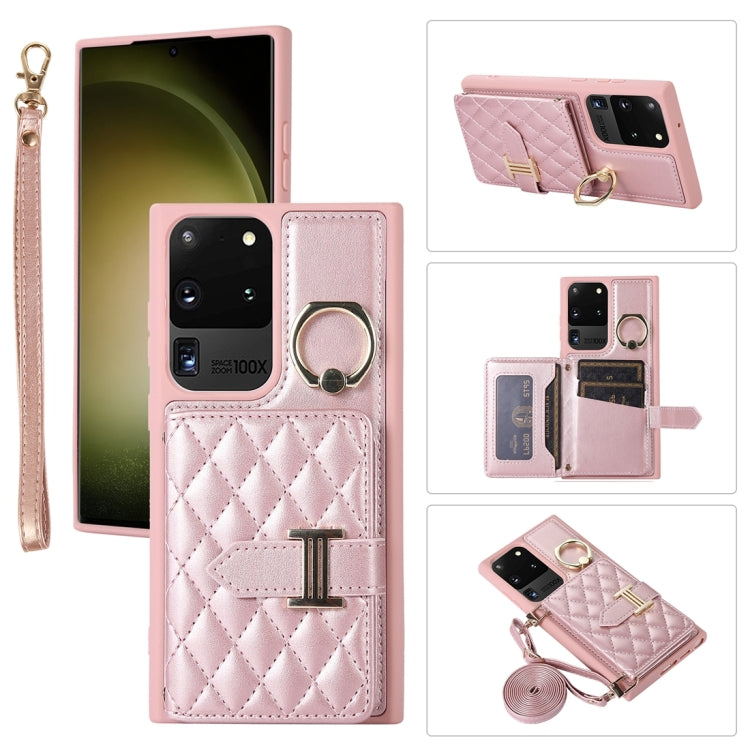 Custodia per telefono con porta carte orizzontale con porta carte con doppio cordino, For Samsung Galaxy S20 Ultra, For Samsung Galaxy S20+
