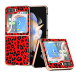 Custodia per telefono con stampa leopardata in nano placcatura, For Samsung Galaxy Z Flip6 / Flip7 FE, For Samsung Galaxy Z Fold5, For Samsung Galaxy Z Flip5