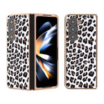 Custodia per telefono con stampa leopardata in nano placcatura, For Samsung Galaxy Z Flip6 / Flip7 FE, For Samsung Galaxy Z Fold5, For Samsung Galaxy Z Flip5