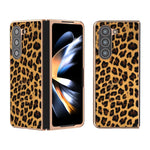Custodia per telefono con stampa leopardata in nano placcatura, For Samsung Galaxy Z Flip6 / Flip7 FE, For Samsung Galaxy Z Fold5, For Samsung Galaxy Z Flip5