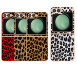 Custodia per telefono con stampa leopardata in nano placcatura, For Samsung Galaxy Z Flip6 / Flip7 FE, For Samsung Galaxy Z Fold5, For Samsung Galaxy Z Flip5