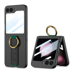 Custodia per telefono antiurto ultrasottile integrata GKK con cinturino da polso ad anello, For Galaxy Z Flip8 5G, For Samsung Galaxy Z Flip7 5G, For Samsung Galaxy Z Flip6, For Samsung Galaxy Z Flip5, For Samsung Galaxy Z Flip4 5G