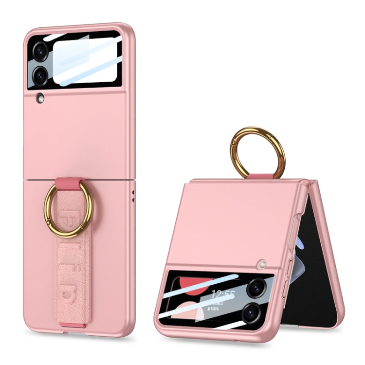 Custodia per telefono antiurto ultrasottile integrata GKK con cinturino da polso ad anello, For Galaxy Z Flip8 5G, For Samsung Galaxy Z Flip7 5G, For Samsung Galaxy Z Flip6, For Samsung Galaxy Z Flip5, For Samsung Galaxy Z Flip4 5G