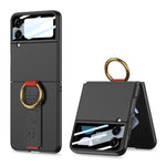 Custodia per telefono antiurto ultrasottile integrata GKK con cinturino da polso ad anello, For Galaxy Z Flip8 5G, For Samsung Galaxy Z Flip7 5G, For Samsung Galaxy Z Flip6, For Samsung Galaxy Z Flip5, For Samsung Galaxy Z Flip4 5G