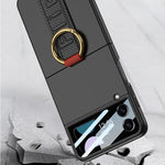 Custodia per telefono antiurto ultrasottile integrata GKK con cinturino da polso ad anello, For Samsung Galaxy Z Flip3 5G