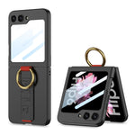 Custodia per telefono antiurto ultrasottile integrata GKK con cinturino da polso ad anello, For Galaxy Z Flip8 5G, For Samsung Galaxy Z Flip7 5G, For Samsung Galaxy Z Flip6, For Samsung Galaxy Z Flip5, For Samsung Galaxy Z Flip4 5G