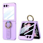 Custodia per telefono antiurto ultrasottile integrata GKK con cinturino da polso ad anello, For Galaxy Z Flip8 5G, For Samsung Galaxy Z Flip7 5G, For Samsung Galaxy Z Flip6, For Samsung Galaxy Z Flip5, For Samsung Galaxy Z Flip4 5G