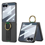 Custodia per telefono antiurto ultrasottile integrata GKK con cinturino da polso ad anello, For Galaxy Z Flip8 5G, For Samsung Galaxy Z Flip7 5G, For Samsung Galaxy Z Flip6, For Samsung Galaxy Z Flip5, For Samsung Galaxy Z Flip4 5G