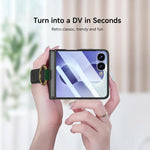 Custodia per telefono antiurto ultrasottile integrata GKK con cinturino da polso ad anello, For Galaxy Z Flip8 5G, For Samsung Galaxy Z Flip7 5G, For Samsung Galaxy Z Flip6, For Samsung Galaxy Z Flip5, For Samsung Galaxy Z Flip4 5G