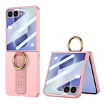Custodia per telefono antiurto ultrasottile integrata GKK con cinturino da polso ad anello, For Galaxy Z Flip8 5G, For Samsung Galaxy Z Flip7 5G, For Samsung Galaxy Z Flip6, For Samsung Galaxy Z Flip5, For Samsung Galaxy Z Flip4 5G