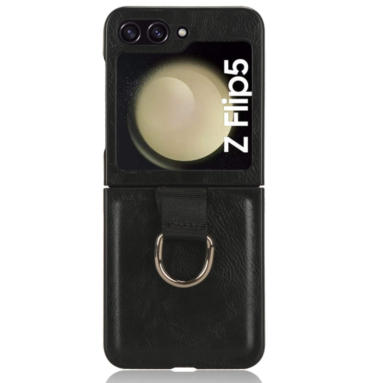 Custodia in pelle PU con anello per Samsung Galaxy Z Flip5