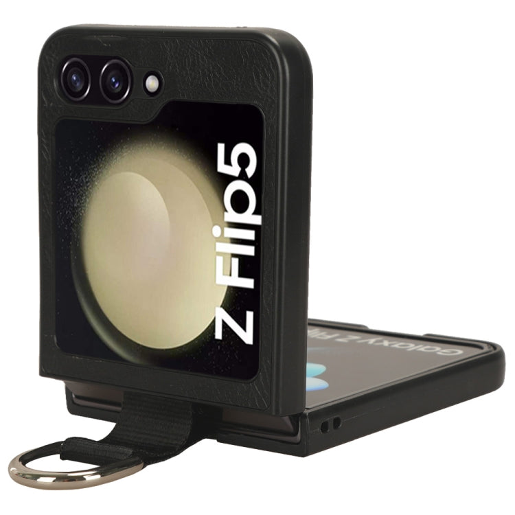 Custodia in pelle PU con anello per Samsung Galaxy Z Flip5