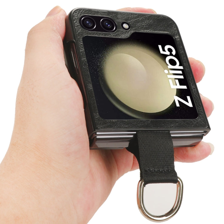 Custodia in pelle PU con anello per Samsung Galaxy Z Flip5