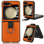 Custodia in pelle PU con anello per Samsung Galaxy Z Flip5