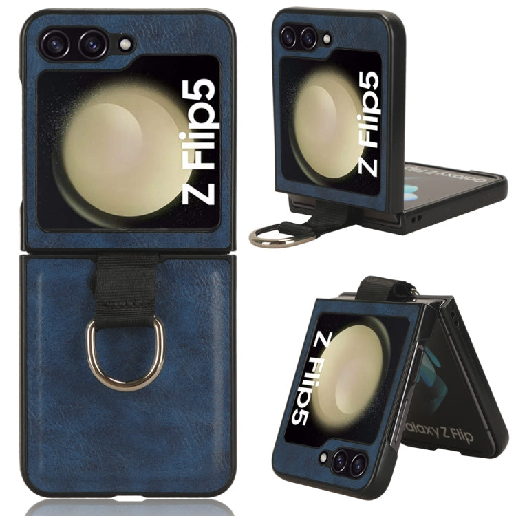 Custodia in pelle PU con anello per Samsung Galaxy Z Flip5