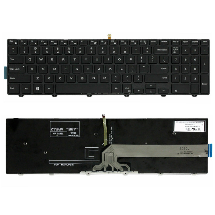 Tastiera portatile retroilluminata, For Dell 15-9550 / 15-3000 / 15-5542