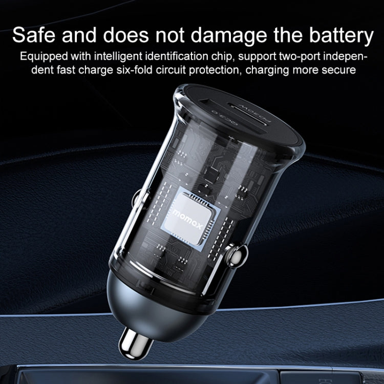 MOMAX UC18 30W Dual Port QC3.0 Caricatore rapido per auto
