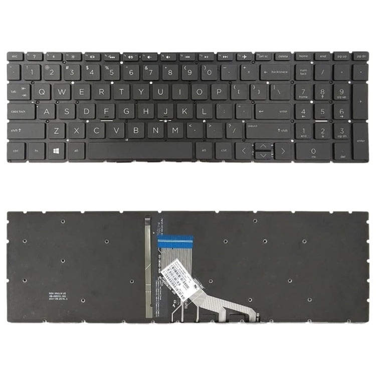 Tastiera retroilluminata per laptop versione USA, For HP Spectre X360 15-CH, For HP 15-DA / 15-DB, For HP Probook 450, For HP Elitebook Folio 1040 G3, For HP 15-CC / 15-CD / 15-CK, For HP 15-P000 / 17-F000, For HP Elitebook 1020 G1, For HP Probook 470 G3