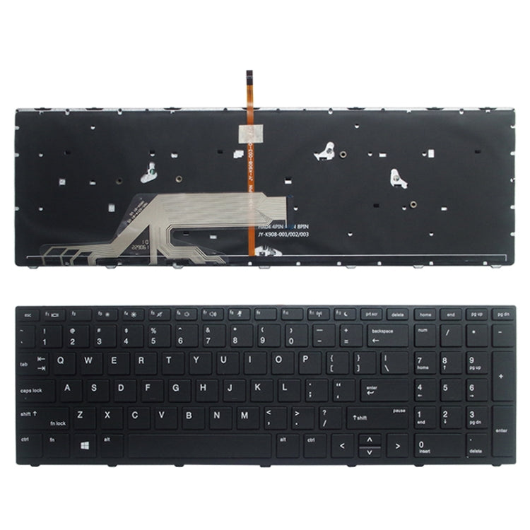 Tastiera retroilluminata per laptop versione USA, For HP Spectre X360 15-CH, For HP 15-DA / 15-DB, For HP Probook 450, For HP Elitebook Folio 1040 G3, For HP 15-CC / 15-CD / 15-CK, For HP 15-P000 / 17-F000, For HP Elitebook 1020 G1, For HP Probook 470 G3