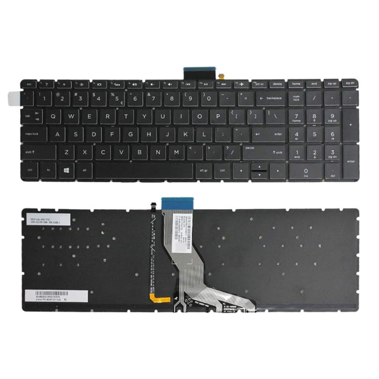 Tastiera retroilluminata per laptop versione USA, For HP Spectre X360 15-CH, For HP 15-DA / 15-DB, For HP Probook 450, For HP Elitebook Folio 1040 G3, For HP 15-CC / 15-CD / 15-CK, For HP 15-P000 / 17-F000, For HP Elitebook 1020 G1, For HP Probook 470 G3