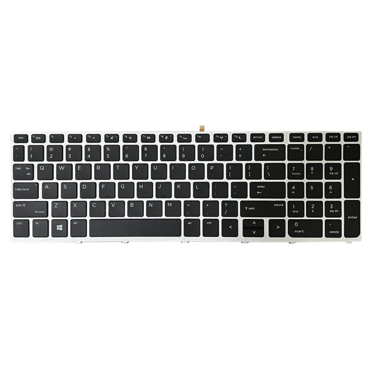 US Version Silver Frame Backlit Laptop Keyboard For HP ProBook 650 G4