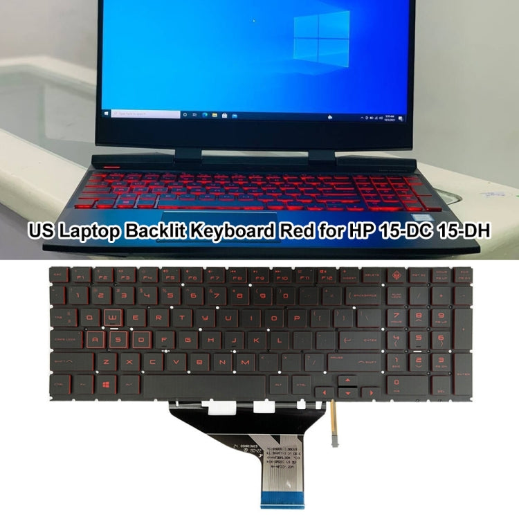 US Version Red Backlit Laptop Keyboard For HP 15-DC / 15-DH