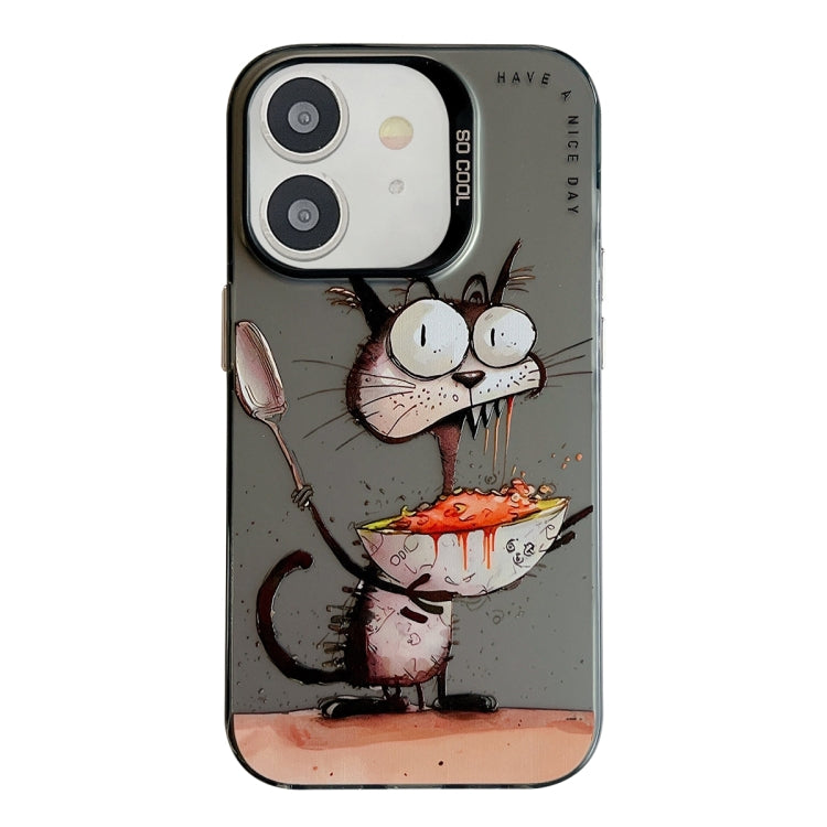 Serie di dipinti a olio con motivo animale PC + custodia per telefono in TPU, For iPhone 11