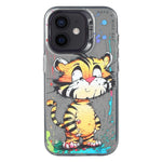 Serie di dipinti a olio con motivo animale PC + custodia per telefono in TPU, For iPhone 12