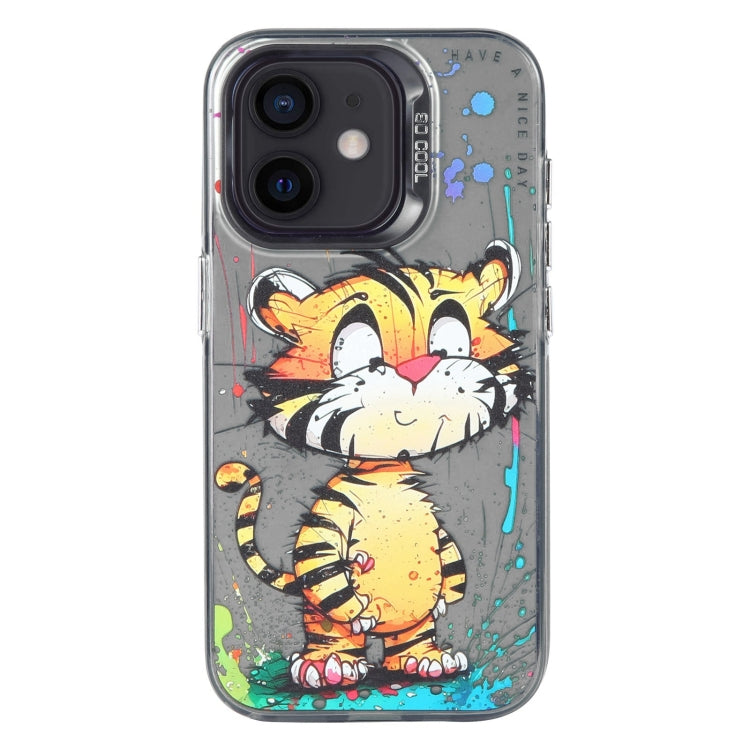 Serie di dipinti a olio con motivo animale PC + custodia per telefono in TPU, For iPhone 12