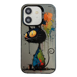 Serie di dipinti a olio con motivo animale PC + custodia per telefono in TPU, For iPhone 12