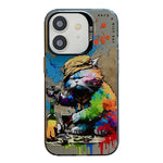 Serie di dipinti a olio con motivo animale PC + custodia per telefono in TPU, For iPhone 12