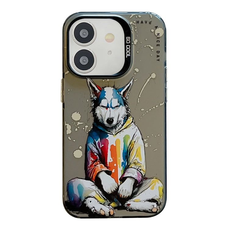 Serie di dipinti a olio con motivo animale PC + custodia per telefono in TPU, For iPhone 12