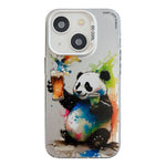 Serie di dipinti a olio con motivo animale PC + custodia per telefono in TPU, For iPhone 13