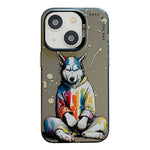 Serie di dipinti a olio con motivo animale PC + custodia per telefono in TPU, For iPhone 13