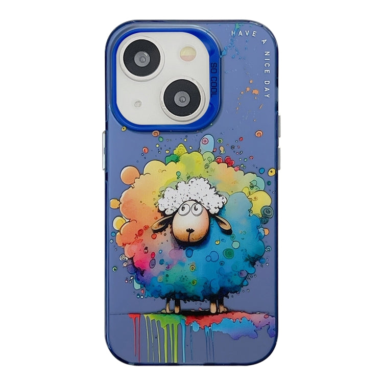 Serie di dipinti a olio con motivo animale PC + custodia per telefono in TPU, For iPhone 13