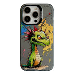 Serie di dipinti a olio con motivo animale PC + custodia per telefono in TPU, For iPhone 13 Pro