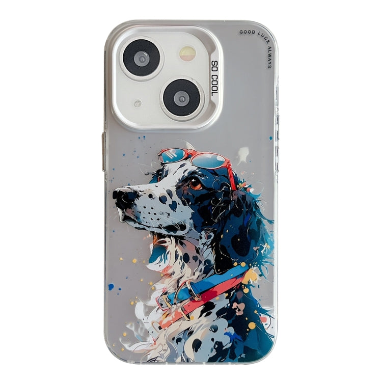 Serie di dipinti a olio con motivo animale PC + custodia per telefono in TPU, For iPhone 14
