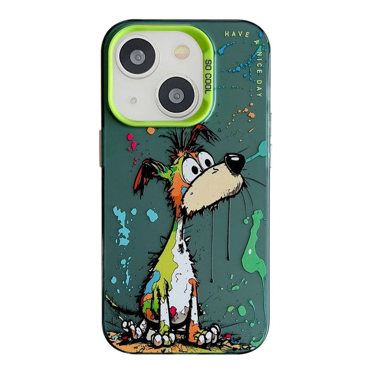 Serie di dipinti a olio con motivo animale PC + custodia per telefono in TPU, For iPhone 14