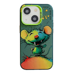 Serie di dipinti a olio con motivo animale PC + custodia per telefono in TPU, For iPhone 14